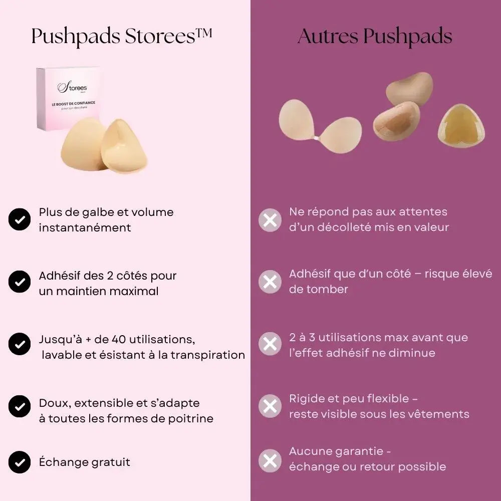 Caches-tétons push-up adhésifs double face
