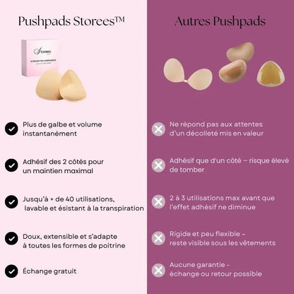 Caches-tétons push-up adhésifs double face